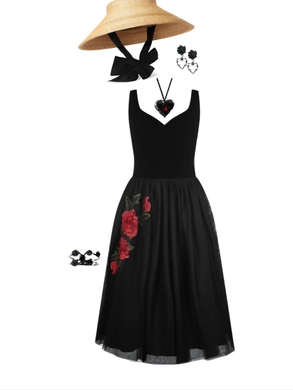Collectif AW17 Isla Rose Swing Dress Size L